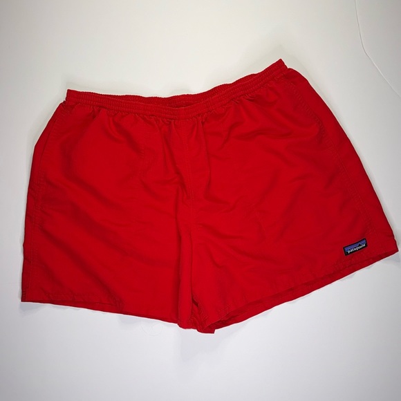 Patagonia Swim Trunks Mens XXL Red Shorts Drawstring Lined Elastic Waist - Picture 1 of 7